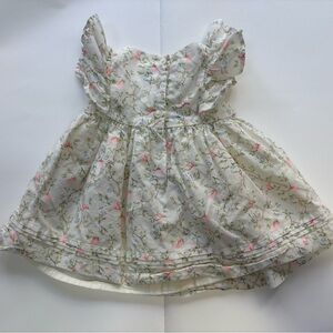 Janie and Jack Floral White and Pink Dress